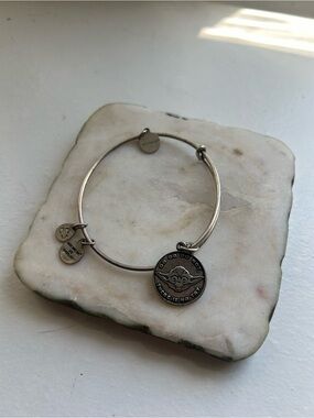 Alex and Ani Silver-Tone Yoda Charm Bracelet
